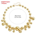 thumbnail image 4 of Exaggerated Punk Big Ball Necklace for Women - Creative Irregular Golden Choker, Party Bar Daily Wear Accessories Gifts, 4 of 7
