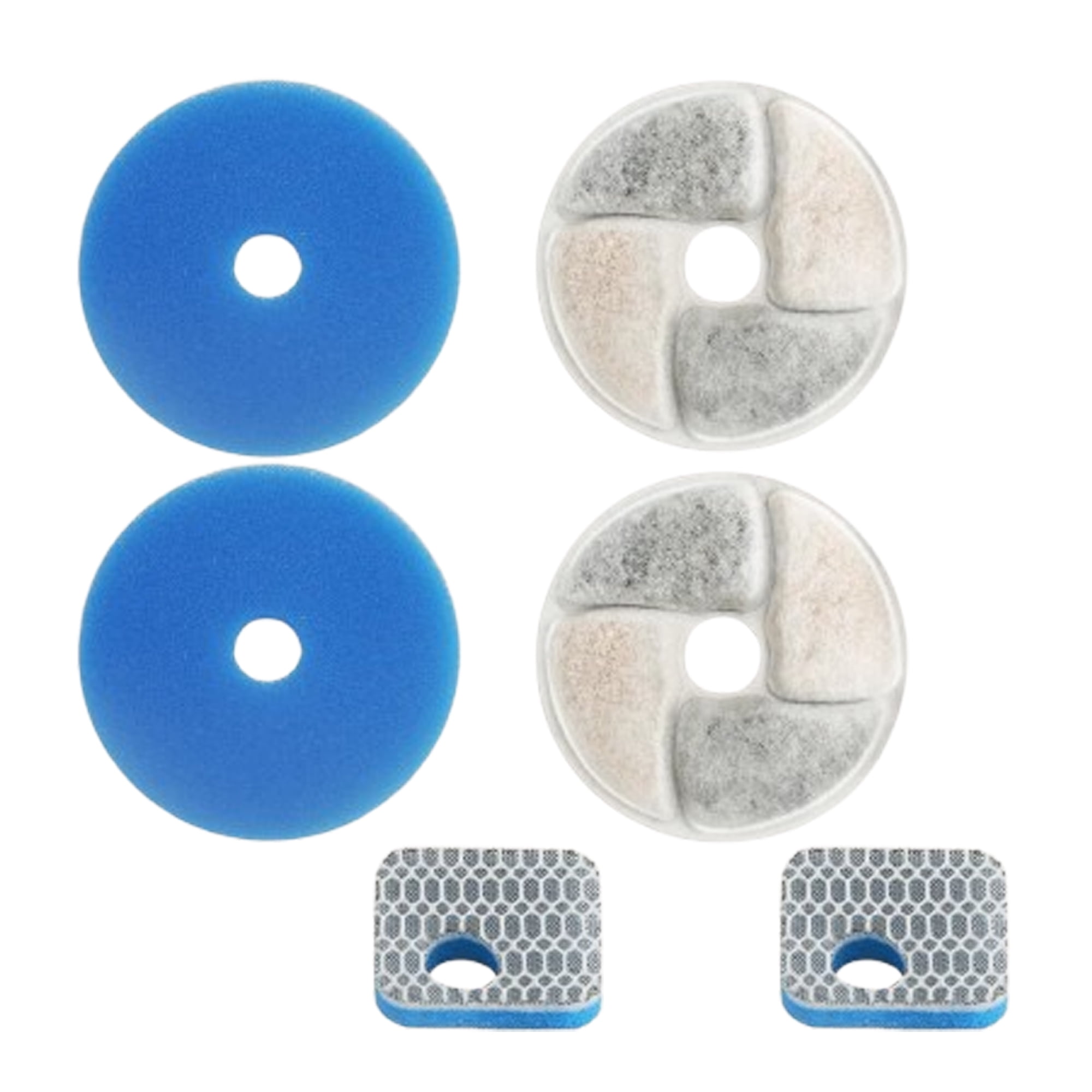 TropicAqua Cat Water Fountain Sponge Filters, Replacement Foam Filters Compatible with Square 2.2L/73oz Stainless Steel Pet Dog Drinking Fountain (Pack of 30)