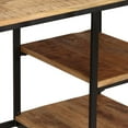 thumbnail image 3 of vidaXL Desk with Folding Stool Solid Mango Wood 115x50x76 cm, 3 of 5