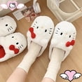 thumbnail image 2 of Sanrioed Hello Kitty Women Plush Slippers Anime Kawaii Cute Cotton Shoes Student Winter Bedroom Soft Shoes Girls Festival Gifts, 2 of 5