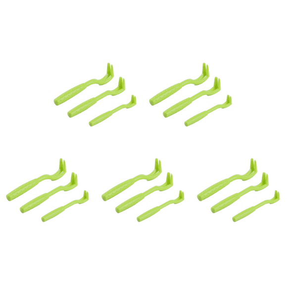 3pcs/set Pets Grooming Tick Clips Dogs Fleas Tweezer Cat Lice Clamp Tool (Green)