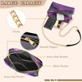thumbnail image 3 of FORMRS Women Crossbody Purse with Chain Strap Vegan Leather Shoulder Handbag, Black Neon Road, 3 of 7