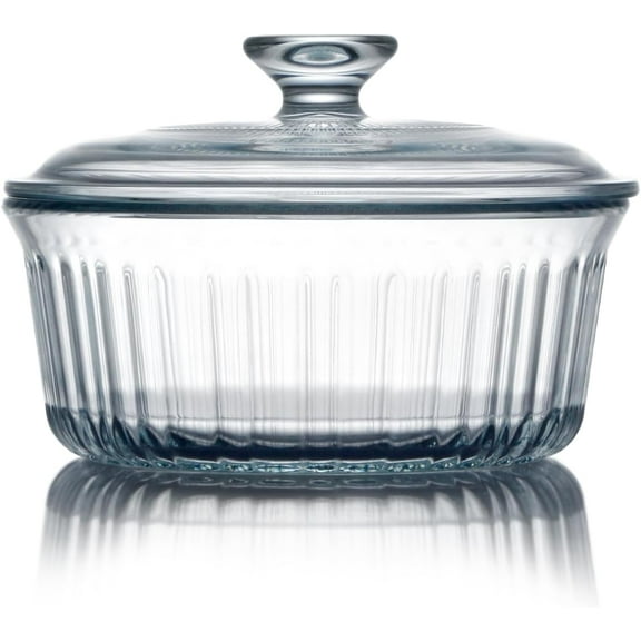GUIYONG Casserole Dish Round Glass Casserole Dish With Lid Clear Set For Oven And Stove Borosilicate Glass Bakeware Glass Cooking Pot With Lid