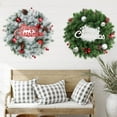 thumbnail image 2 of 13'' Artificial Unlit Christmas Wreath Floral Outdoor PVC for Door Christmas Decorations, Type 4, 2 of 5