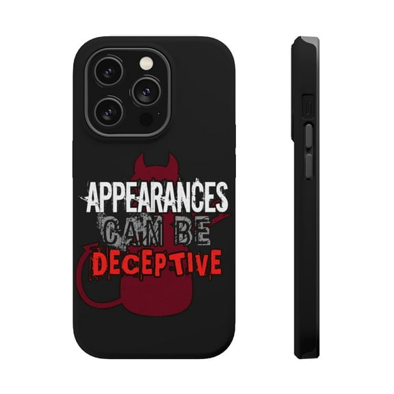 DistinctInk Tough Case for Apple iPhone 15 PRO (6.1" Screen), Compatible with MagSafe Charging - Appearances Can Be Deceptive