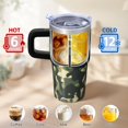 thumbnail image 6 of Camo 20oz Stainless Steel Tumbler with Handle and Straw – Insulated Travel Cup with Sliding Lid, 360° Full Wrap Printed Mug for Home, Outdoor & Sports Use, Camouflage, 6 of 6