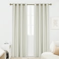 thumbnail image 6 of Deconovo Thermal Insulated 100% Blackout Curtains, 84 inch Long 2 Panels, Linen Textured Solid Grommet Window Treatment for Living Room (Cream, 52 x 84 inch, 2 Panels), 6 of 11