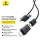 thumbnail image 4 of Cable USB 4 en 1 Baseus para iPhone 15, 16, Promax, cable de carga rápida de 60 W para iPad Pro, computadoras portátiles, cable tipo C para Xiaomi Samsung, 4 of 5