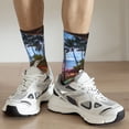 thumbnail image 6 of KLL Tropical Beach Candlelight Print Cool Socks Men's Women's Crew Socks Funny Crazy Novelty Stockings, 6 of 6