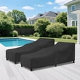 thumbnail image 5 of Outdoor Lounge Chair Covers 2 Pack, Waterproof Patio Chaise Lounge Cover for Outdoor Furniture and Outside Stackable Cushions, 76" x 32" x 32" H, Black, 5 of 10