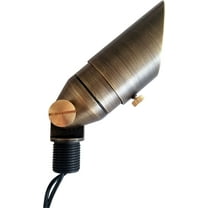 Professional Quality 12V Outdoor Landscape Light, Constructed of Solid Brass. Mini-SPOT MR11 12V Fixture Wire and Spike