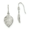 thumbnail image 1 of Beautiful Sterling Silver Leaf Textured Dangle Earrings, 1 of 2