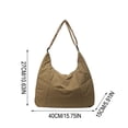 thumbnail image 3 of Bolso tote de nailon para mujer, ideal para la universidad o para ir al trabajo | Bolso bandolera grande acolchado, 3 of 6