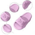 thumbnail image 4 of Toddler Girls Cloud Bow Slides Slippers Cute Non-Slip Slip-On Shower Shoes Soft Comfy Cloud Foam Beach Pool Sandals Indoor Outdoor Summer Kids Shoes for Toddler Girls Gibobby,2,Purple, 4 of 5