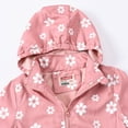 thumbnail image 4 of Generic Coat for Kids Lightweight Girls Fall Winter New Padded with Pockets Hooded Collar Windproof Fashion Flowers Printed Long Jackets for Casual Cozy Travel Jacket(7-8 Years,Pink), 4 of 8