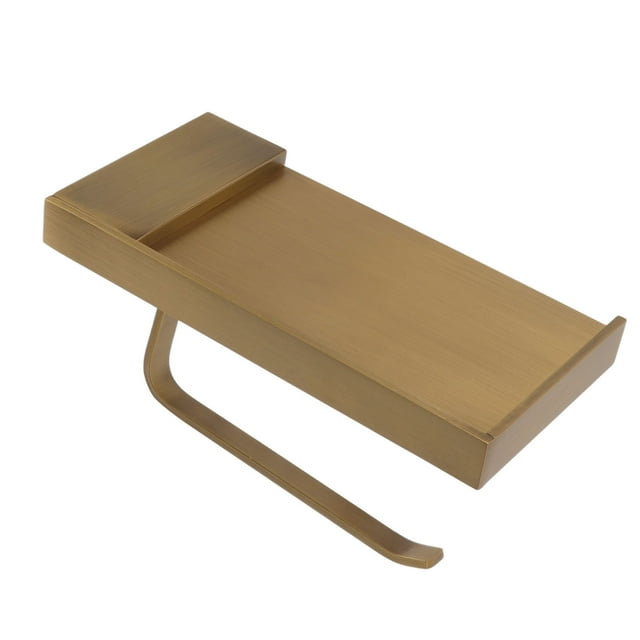 Toilet Paper Holder, Pure Copper Toilet Paper Roll Holder with Shelf Wall Mounted for Bathroom Kitchen Use