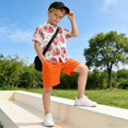 thumbnail image 5 of Dailycode Small Short Sleeve Button Down Shirts Pink Strawberry White Flowers Casual Shirt 3-10 Years, 5 of 9