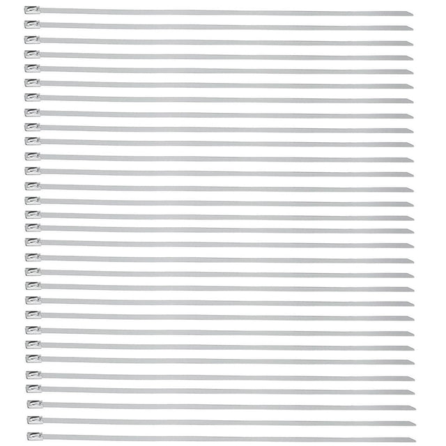 Correa de Cierre WireInox15 30Pzas 15cm 4.6mm Plata Acero Inoxidable. VentDepot MXWNX-003
