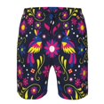 thumbnail image 4 of KLL Colorful Mexican Men's Casual Summer Beach Shorts Hawaiian Shorts with Pockets-Large, 4 of 9