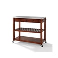 thumbnail image 2 of Crosley Stainless Steel Top Kitchen Prep Cart-Color:Cherry, 2 of 3