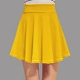thumbnail image 2 of Riforla High Waist Versatile Shorts for Women Candy Colored Inner Anti Exposure Ideal with Any Skirt Comfort and Style in One Long Pleated Skirts for Women Yellow XXXXXL, 2 of 5