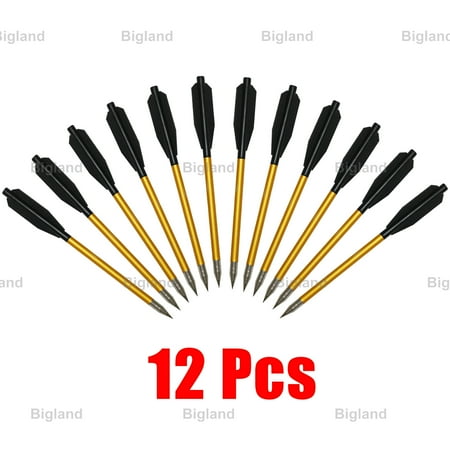 12 Pack Aluminum Bolts for 50 80 LB Pistol Crossbow 50lb 80lb Arrow Metal