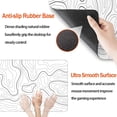 thumbnail image 4 of 【Super Smooth Fabric】Minimalist Desk Mat Topographic Pattern Gaming Mouse Pad Large Desk Pad with Stitched Edges Gaming Mousepad Aesthetic Deskmat XL, Keyboard Pad for Women Desk 31.5"x11.8" White, 4 of 7