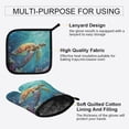 thumbnail image 4 of 2PCS Pot Holders and Oven Mitts Sets Cooking Gloves Kitchen Gloves Heat-Resistant Non-Slip for Baking Cooking Beautiful Sea Turtle, 4 of 5