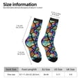 thumbnail image 5 of Yiaed Colored Glass1 Print Great elasticity Crew Socks Sports socks for Men and Women, 5 of 5