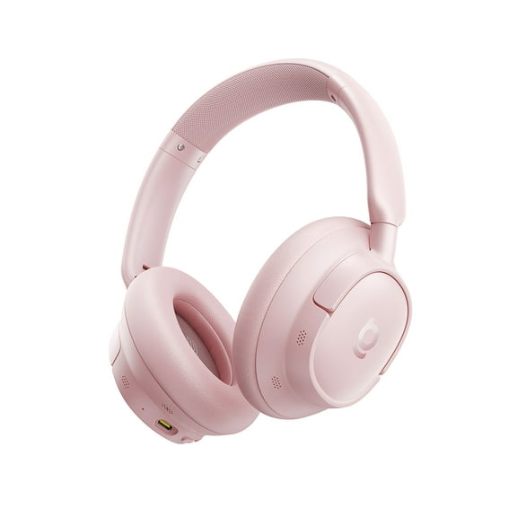 Baseus Bass BH1 NC Adaptive ANC Headphones, SuperBass 2.0, LDAC Hi-Res Sound, 80H Playtime, 5-Mic AI Clear Calls, Comfortable Fit, Bluetooth 6.0, Pink