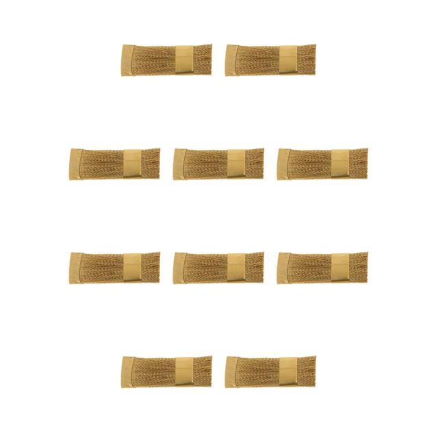 Toystoory Brocas de latón para uñas, cepillo de limpieza dorado fácil de llevar para una amplia aplicación, resistente y duradero, tipo 1 Tipo 1 10Conjunto