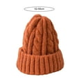thumbnail image 5 of Thickened Warm Knitted Hat Ear Flap Candy Color Twist Beanie Hat for Outdoor, 5 of 8