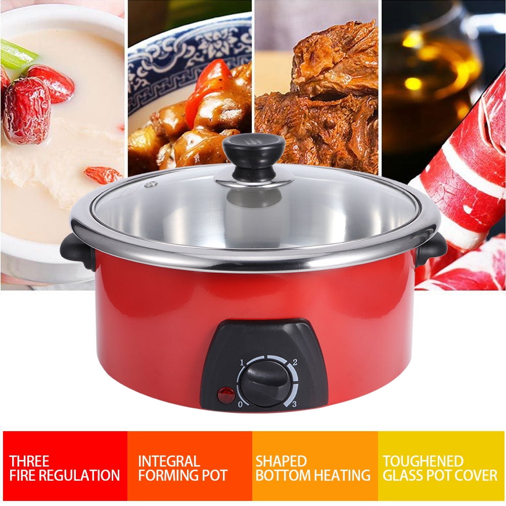 CozyHom 2.5QT Dual Pot Slow Cooker Electric Food Warmer With Adjustable  Temp Stainless Steel Removable Pots Lid Rests Crock Pot