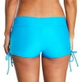 thumbnail image 4 of Womens Swim Shorts Stretchy Sporty Bathing Suit Bikini Bottoms Side Drawstring Boyshorts Board Shorts, 4 of 6