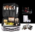 thumbnail image 2 of FORMRS Travel Makeup Bag Large Capacity Train Case Cosmetic Organizer with Adjustable Dividers, Purple Halloween Gooses, 2 of 8