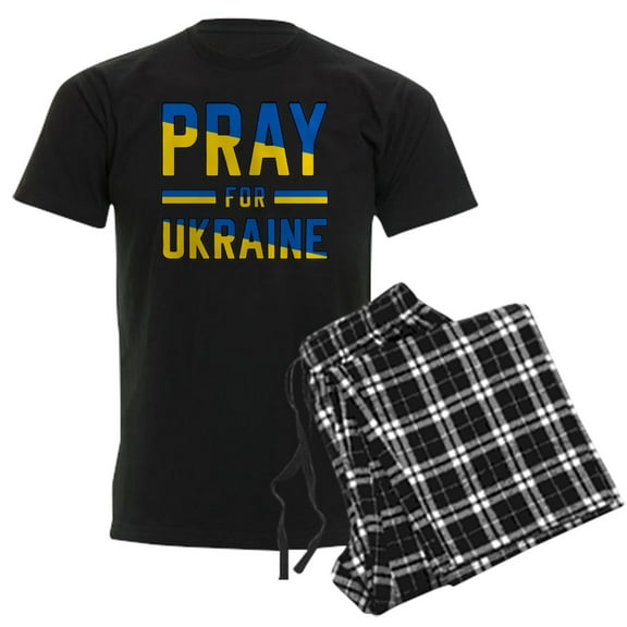 CafePress - Pray For Ukraine Pajamas - Men's Dark Loose Fit Cotton Pajama Set