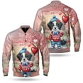 thumbnail image 3 of Happy Valentine’s Day Adorable Border Collie Puppy Holding Heart Balloon All Over Print 3D Baseball Jacket Borders Dog Lovers Gifts Idea Bomber Jacket Softball - 00030, 3 of 6