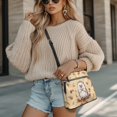 thumbnail image 4 of HELLHERO Hedgehog and Maple Leaf Pattern Durable Crossbody Bag for Travel Short Trips, Versatile Lightweight Ladies’ Leather Crossbody Shoulder Bag Stylish Shoulder Purse, 4 of 7