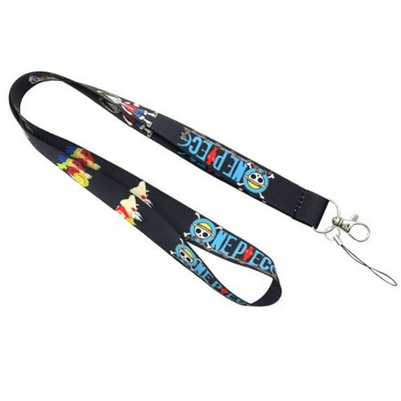 AkoaDa Anime One Piece Cartoon Badge Keychain Mobile Phone Lanyard Long Section Hanging Neck Lanyard Hot Gift for Anime Fans