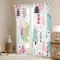 thumbnail image 3 of Homewish Pink Xmas Tree Blackout Curtains Set of 2 (52x84 Each) for Kids, Kawaii Cartoon Nutcracker Window Curtains, Christmas Stars Curtains and Drapes, Curtains and Drapes Room Decor, 3 of 5