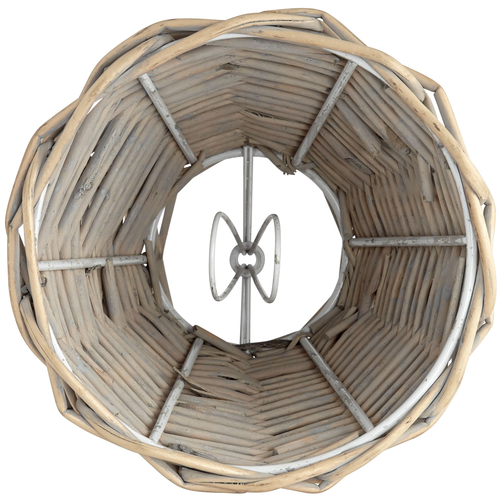 Springcrest 3" Top x 6" Bottom x 5" High x 5" Slant Lamp Shade Replacement Set of 2 Small Natural Wicker Weave Clip On Candelabra