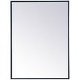 thumbnail image 4 of Allora 36" x 27" Mid Century Metal Frame Clear Beveled Mirror in Blue, 4 of 9