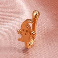 thumbnail image 4 of Koszal Fake Nose Ring Frog U Shape Cartoon Shiny Cubic Zirconia Nose Cuff for Party, 4 of 7