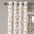 thumbnail image 2 of Ambesonne Shabby Flora Grommet Curtain, Nature Blossom Buds, 50" x 72", Pink White and Green, 2 of 6