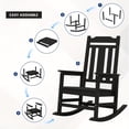 thumbnail image 6 of Set of Two Oversized Rocking Chairs Made from HDPE, Designed for Outdoor Use in Gardens, Porches, Or Backyards, 6 of 9