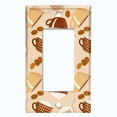 thumbnail image 5 of Metal Light Switch Plate Cover Latte Coffee Beans Brown COF010, 5 of 14