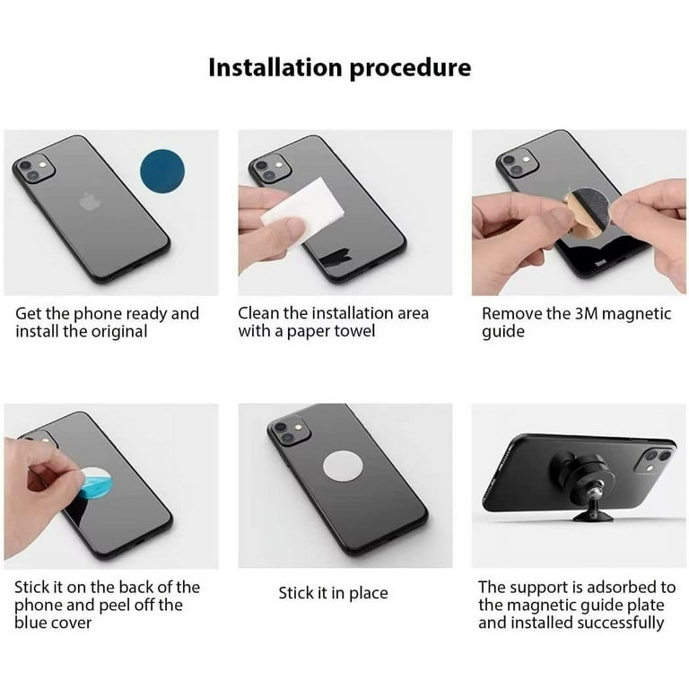 Magnetic Phone Holder 2 Pack Car Phone Mount with Super Sticky Pad 