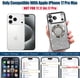 thumbnail image 2 of Funda magnética con purpurina para iPhone 17 Pro Max, compatible con MagSafe, protección total, delgada, a prueba de golpes y arañazos, con protector de lente de cámara, red antipolvo y brillo, 2 of 7