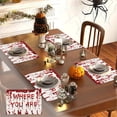 thumbnail image 1 of TIMIFIS Linen Placemat Halloween Graffiti Printing Placemat New Red Letter Linen Table Mat Border Home Table Decoration Insulation Mat Placemats Kitchen Gadgets, 1 of 6