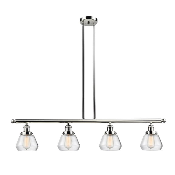 Innovations 4-LT LED Fulton 48" Island-LT LED - Polished Nickel - 214-PN-G172-LED